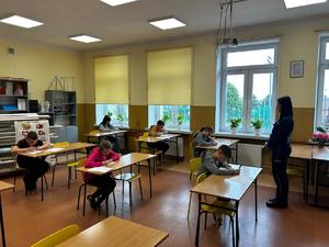 Uczniowie podczas turnieju