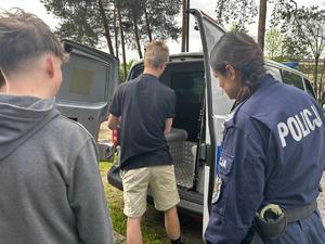 Policjanci podczas dni otwartych szkoły