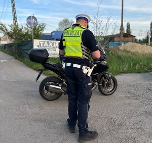 Policjanci podczas prowadzonych działań