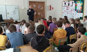 Policjanci podczas spotkania
