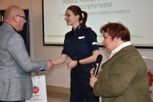 Policjanci podczas konferencji