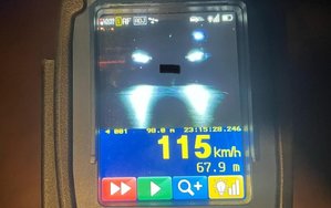 Zdjęcie z miernika prędkości.