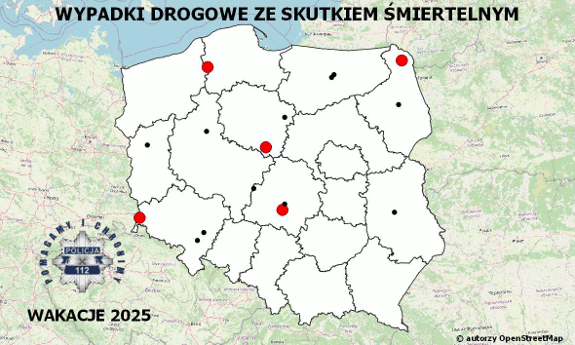 mapa wypadków