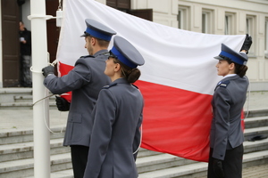 Zdjęcie przedstawiające policjantów podczas obchodów święta policji
