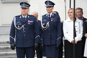 Zdjęcie przedstawiające policjantów podczas obchodów święta policji