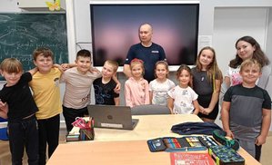 Policjanci podczas spotkania