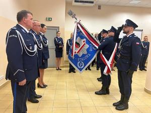Policjanci podczas uroczystości wprowadzenia