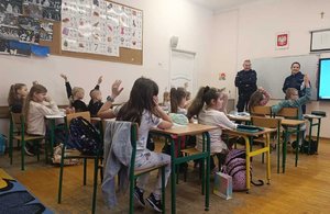 Policjanci podczas spotkania