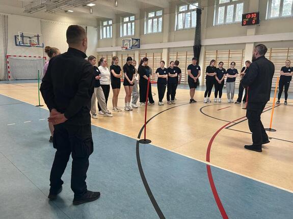 Uczniowie podczas testu